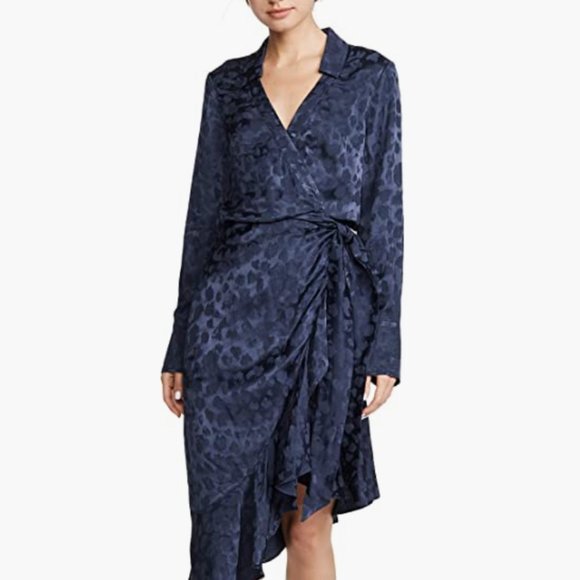 Parker Dresses & Skirts - Parker | Marin Collared Wrap Midi Dress | Size 8
